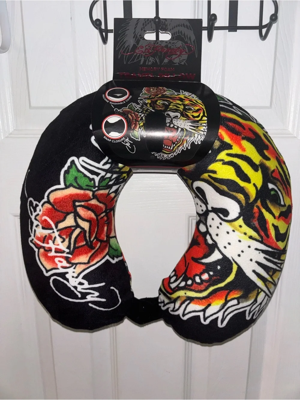 Tiger & Rose Travel Neck Pillow - Black, Yellow, Red NWT